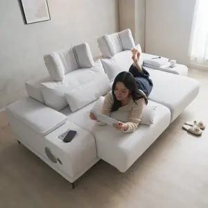 [특] 알토 3인 리클라이너 전동 슬라이딩 확장형 모션소파 바퀴없는 고급형 패브릭