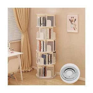 틈새공간활용 360도 원형 회전 5단 책꽂이 코너 다용도 책장