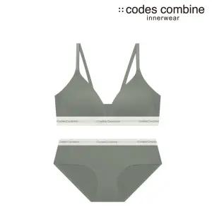 [코데즈컴바인이너웨어](강남점)퓨징 트라이앵글 라이트카키 브라렛세트(CDWBR812LKH+CDWPT812LKH)