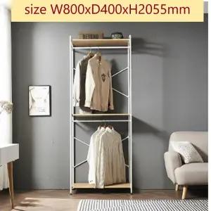 기숙사 옷걸이장 조립식 모듈옷장 800 2단 와이드 철제 옷행거 스탠드 드레스룸 현관앞