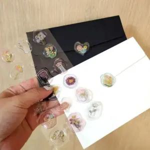 [하프클럽/]실링왁스모양 클래식 청첩장실링스티커 라벨 B