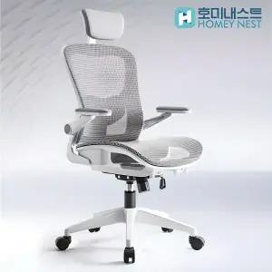 호미내스트 HOMEY NEST 메쉬 사무실 사무용의자 3D팔걸이 틸팅가능 요추 허리보호 체어 HNOC107