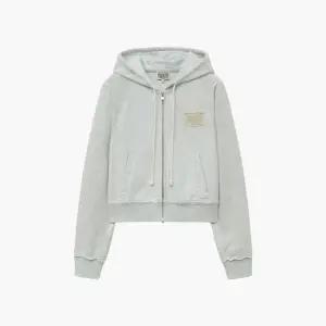 마리떼프랑소와바람막이 TQK MFG44FHD405LHG W CLASSIC LOGO DENIM PATCH CROP HOODIE ZIPUP li