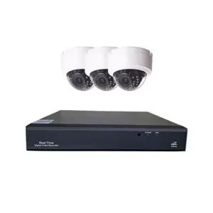 나다텔 200만화소 실내용 CCTV세트 녹화기 돔 적외선카메라 3개 아답터 케이블 포함