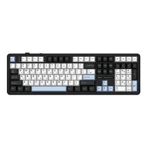 AULA F108 유무선 독거미 한글 기계식 키보드 펀키스 국내 정품 스카이 블랙, LEOBOG 저소음솜사탕축