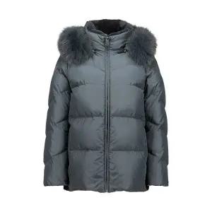 [벨리시앙](의정부점)탈부착 폭스퍼 후드 하프 구스 다운_HZ4411