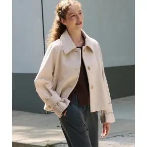 [드로우핏 우먼](타임스퀘어점패션관)소프트 캐시미어 레글런 숏 코트 [2COLOR]