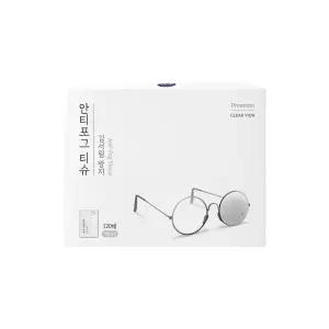 자우버 김서림방지 렌즈클리너 안경닦이 안티포그 티슈 120매입
