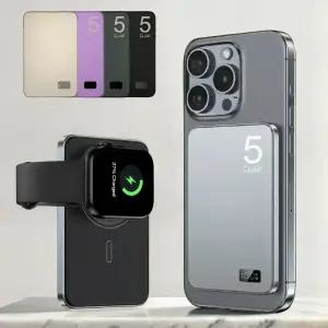 엘락 초슬림 맥세이프 고속 무선 충전 보조배터리 5000mAh 에어팟 애플워치 DS-21