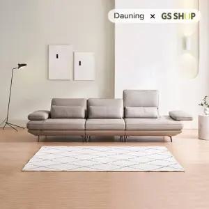 [상품권2만증정][다우닝] 플라나 4인 리프트업 전체 통가죽 소파+스툴