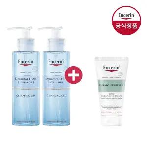 [유세린]더머토클린 리프레싱 클렌징 젤 200ml 2개 [증정]클렌징폼 50g