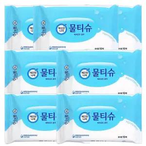 깨끗한나라 페퍼민트 휴대용 물티슈 10매 X 7팩