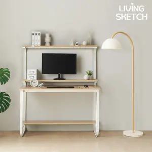 [리빙스케치] 국내제작 옥스퍼드 900 높은 선반형 2단 B타입 책상[착불]E0등급 컴퓨터 학생용