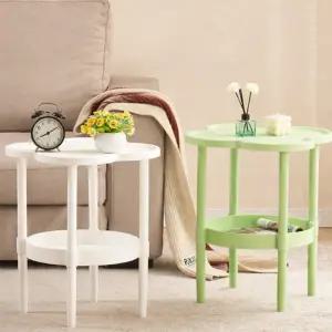 2단 조립 수납선반 다용도 인테리어용 간편조립 이중수납 튼튼한 하중 미니선반 3컬러 파스텔컬러