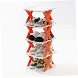 [하프클럽/]신발장 프리조립식신발정리대5단(오렌지)신발장
