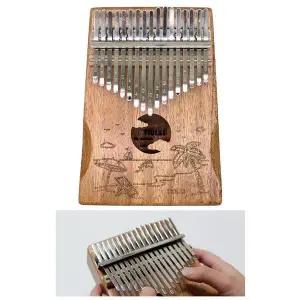 [하프클럽/]손가락 연주용 마호가니 재질 교육용 엄지 피아노 악기