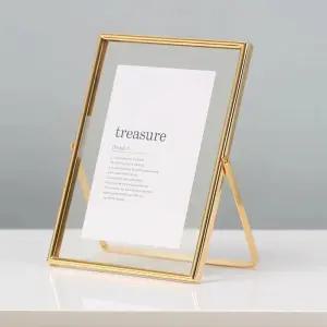 아크릴액자 양면 투명 유리 아크릴 사진 프레임 금속 디스플레이 스탠드 6 7 8 0 인치 북유럽 홈 데코 앨범