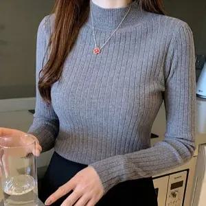 여성니트 소프트 여성하이넥티 소프트니트티 여성겨울티 하이넥 여자슬림핏티