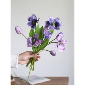 플로라 튤립 조화 디자인 하이퀄리티 핸드 흡염효과 부케