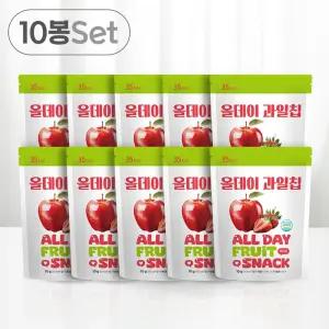 퓨어잇 올데이 동결건조 과일칩 사과딸기칩 10봉세트 과일100%