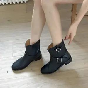 여성 겨울 부드러운 투버클 소프트 스웨이드 미들 부츠