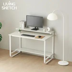 [리빙스케치] 국내제작 캠브리지 1200X700 낮은 선반형 1단 B타입 책상[착불]E0등급 컴퓨터 학생용