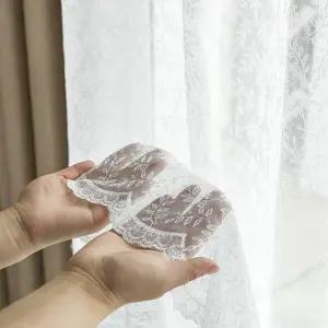 [지나송]피오레 자수 암막커튼 슈퍼특대형(620×230cm)커튼2세트