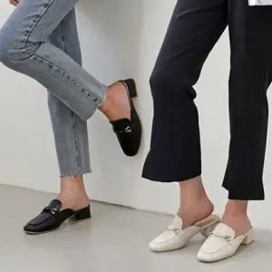 베이직 여성 블로퍼 구두 캐주얼 뮬 슬리퍼 여자 신발