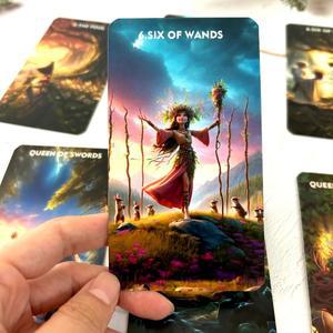 78PCS 70*120mm 타로 영어 PDF 가이드 사랑 경력 신비한 숲 메시지 운세 룬 보드 게임