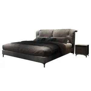 호텔 침대 사이즈 소형멀리스트 장식 킹 대형 패브릭 모던 유럽식 뼈대