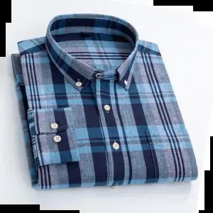 이중턱 남방 덜가는 캐주얼 구김이 패턴 남자 면 셔츠