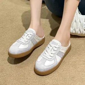 여성 빈티지 캐주얼 뮬 운동화 스니커즈 사무실 신발 발편한 봄 여름 가을 앞막힌 슬리퍼