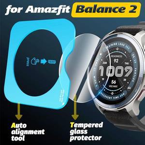 Amazfit Balance 2 화면 보호기용 경도 유리 긁힘 방지 필름 설치가 용이함