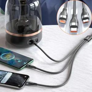 고속케이블 고속충전케이블 멀티 C타입 아이폰 고속 충전케이블 3in1 120cm