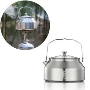 스텐 캠핑 주전자 야외 버너 화로 직화 커피 티포트 화로주전자