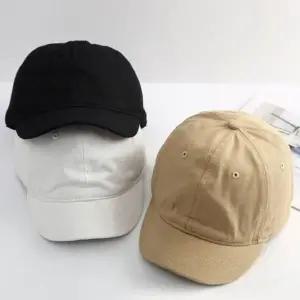 깔끔한 무지 데일리 귀여운 디자인 클래식 짧은챙 패-WFHZZD5