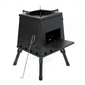 해피캠핑 접이식 화목난로(26x34cm) (블랙) 화로대-WFI8679