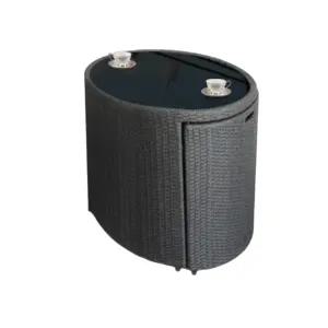 라탄야외테이블세트 베란다 티테이블 커피숍 야장