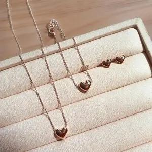 통통하트 얇은체인 여성볼귀걸이 목걸이 팔찌 택1