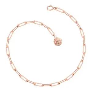14K GOLD 로즈골드 미러볼 펜던트 클립 체인 금 팔찌 WFK1M29