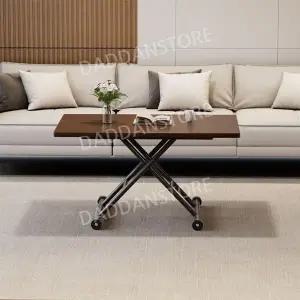 높이조절 리프트테이블 소파 거실 접이식 원목 다용도