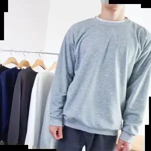 맨투맨 베르 긴팔 얇은 오버핏 무지맨투맨 5color