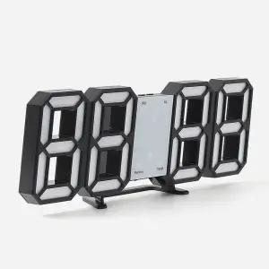 led 벽걸이 시계 무소음 리모컨 거실 led 디지털 시계 알람 탁상용 탁상