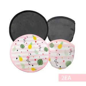 휴대용 암막 부채 2EA_(플라밍고 블랙)/햇빛/차단/그늘부채/접이식부채/원터치부채/휴대용부채/암막부채