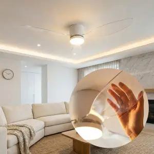 에어룩스 V2 투명 실링팬 조명 113cm(42인치) BLDC모터 천장 선풍기 IOT 스마트