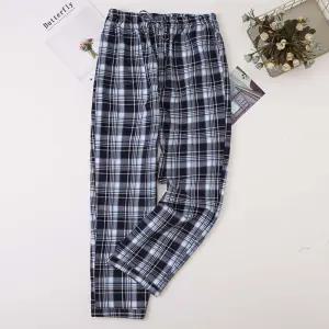 온모어 잠옷바지 여름 남자 남성잠 실내복 면잠 파자마 면파 면바지 체크 홈웨어