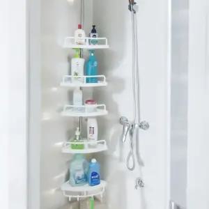 베르 코너선반 5단 욕실 진열대 화장실선 주방 수납 앵글 벽걸이 용품 정리 철제 벽선