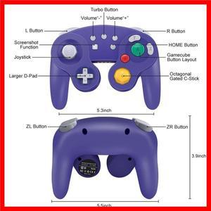 블루투스 게임 패드 무선 GC 컨트롤러 스위치 Gamecube 용 Nintendo Switch/Lite 액세서리와 호환 PC 조이