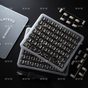 호환 XVX 개성 베놈 키캡 메탈 텍스처 속이 빈 안개 투과형 개인화된 투명 ABS+PC 61키