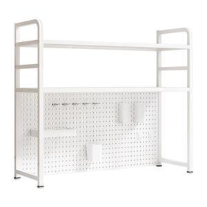 책상상부장 타공판 선반 수직형 상부장 흰색 베이스 106x37x186cm 책상위 무타공